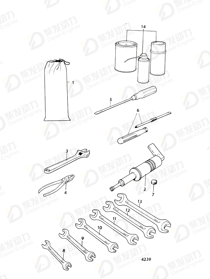 volvo penta Tool kit 821127 Drawing volvo penta Tool kit 821127 Drawing